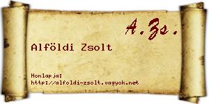 Alföldi Zsolt névjegykártya